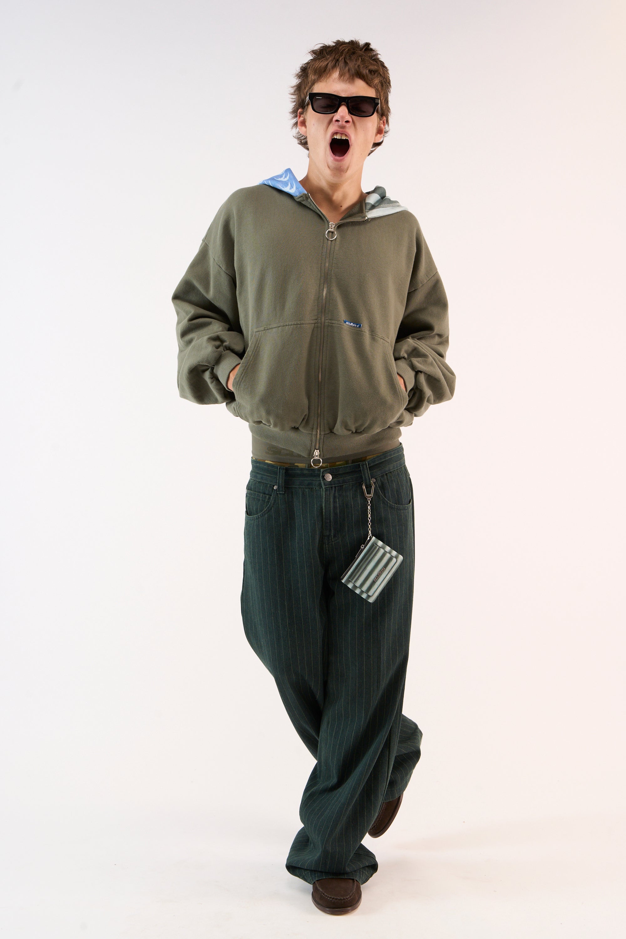 Nowhere Green Zipped Hoodie
