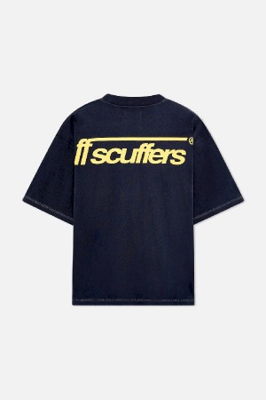 Scuffers Billy T-shirt T-Shirts Dark Blue | NTGQYLE-04