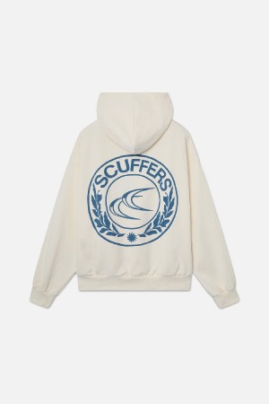 Scuffers CLG Hoodies Ecru | GWJMBNP-36