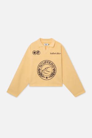 Scuffers CLG Polo Long Polo Yellow | QWMXRTS-82