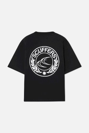 Scuffers CLG T-Shirts Black | BDNUQZV-20