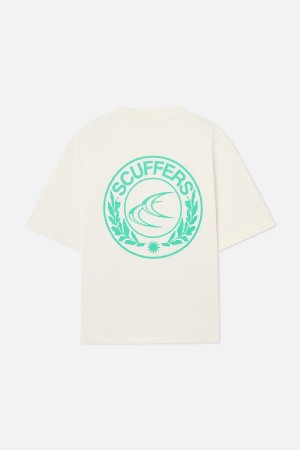 Scuffers CLG T-Shirts Ecru | ZSVLINH-95