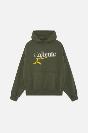 Scuffers Caliente Hoodies Green | OWJMKFN-26