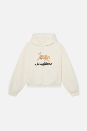 Scuffers Cheetah Hoodies Ecru | FTNRDJS-54