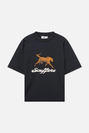 Scuffers Cheetah T-Shirts Black | UROLIWJ-51