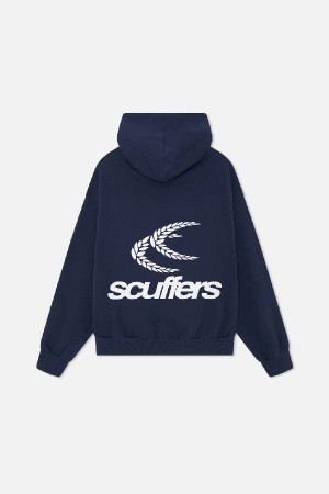 Scuffers Chester Hoodies Blue | EINMBGP-86