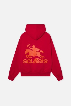 Scuffers Emblem Hoodies Red | FLRZQAH-32