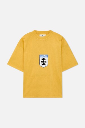 Scuffers England T-Shirts Yellow | IZTJAWY-86