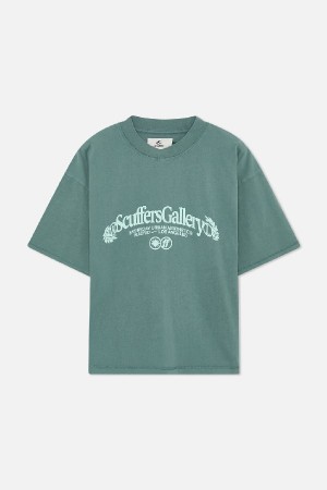 Scuffers Gallery T-Shirts Green | HZBUWDP-54