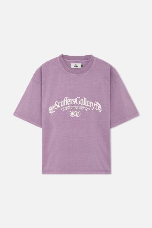 Scuffers Gallery T-Shirts Purple | FAQBWDJ-65