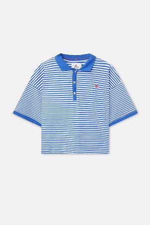 Scuffers Heritage Polo Blue | JHKWIVN-49