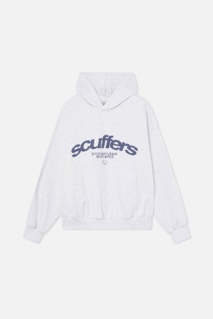 Scuffers Iconic Hoodies Light Grey | EMBGNVH-28