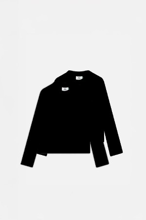 Scuffers Interlock Longsleeve T-Shirt Pack Long sleeve Black | QMPCGHF-37