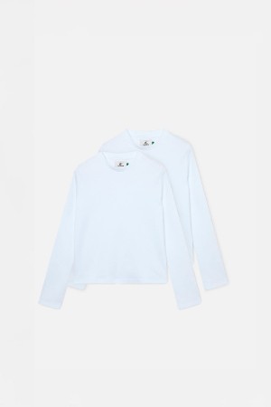 Scuffers Interlock Longsleeve T-Shirt Pack Long sleeve White | SZNAUCG-12