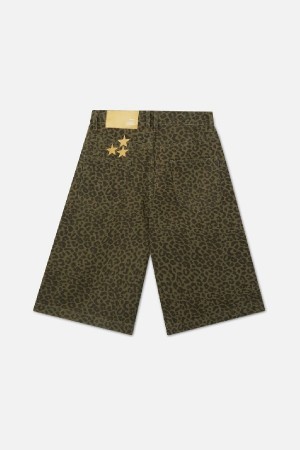 Scuffers Jumbo Shorts Green Leopard | VXHAKLR-95