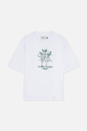 Scuffers Los Angeles T-Shirts White | LAXRSFN-27