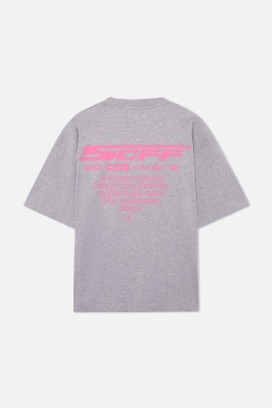 Scuffers Motor Studios T-Shirts Light Grey | RHFGAMV-90