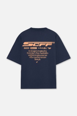 Scuffers Motor Studios T-Shirts navy blue | NWAIVCE-51