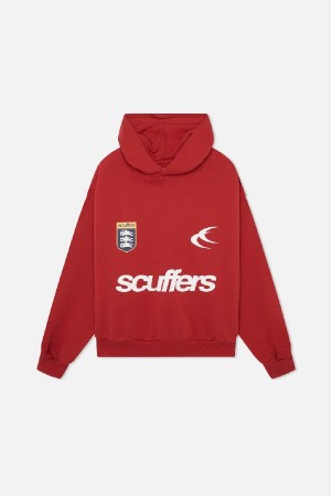 Scuffers Picnic Hoodies Dark Red | VWDETXO-48