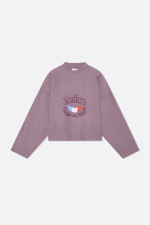 Scuffers Romeo Sweatshirts Light Burgundy | FNLWIPB-86