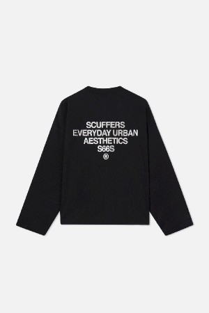 Scuffers S66S Ribbed Longsleeve Long sleeve Black | XILCRUK-69