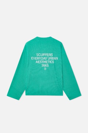 Scuffers S66S Ribbed Longsleeve Long sleeve Green | EFCKVSQ-74