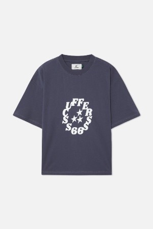 Scuffers S66S T-shirt T-Shirts Blue | XJAZOEV-36