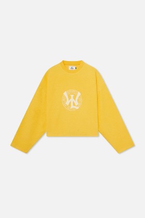 Scuffers SSS League Sweatshirts Yellow | QOKXYEV-59