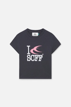 Scuffers Souvenir Top T-Shirts Dark Grey | VTZAGJM-84