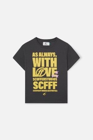 Scuffers Spam Top T-Shirts Grey | HWYORCJ-35