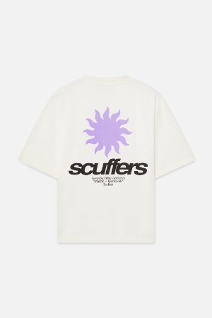 Scuffers Tarifa T-Shirts Ecru | ISAWNKX-02