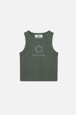 Scuffers Tarifa Tank Top Green | OSGHTJE-12