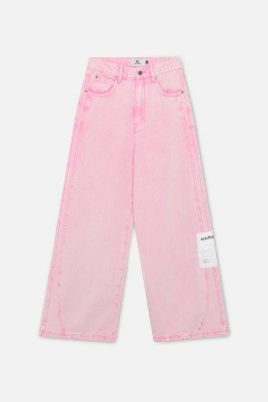 Scuffers Tech Denim Pants Pink | RBIKEWC-68