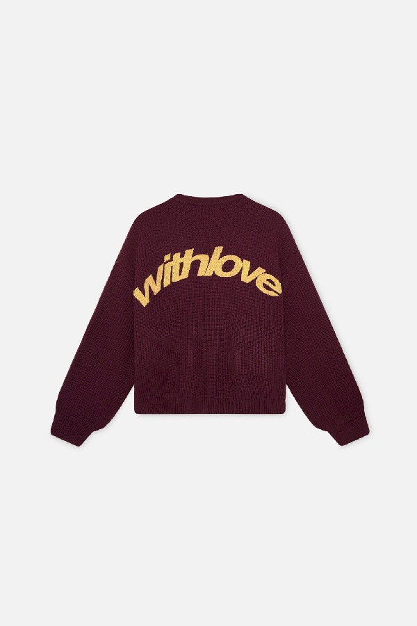 Scuffers Amore Knit Knitwear Burgundy | FXCOBQH-09