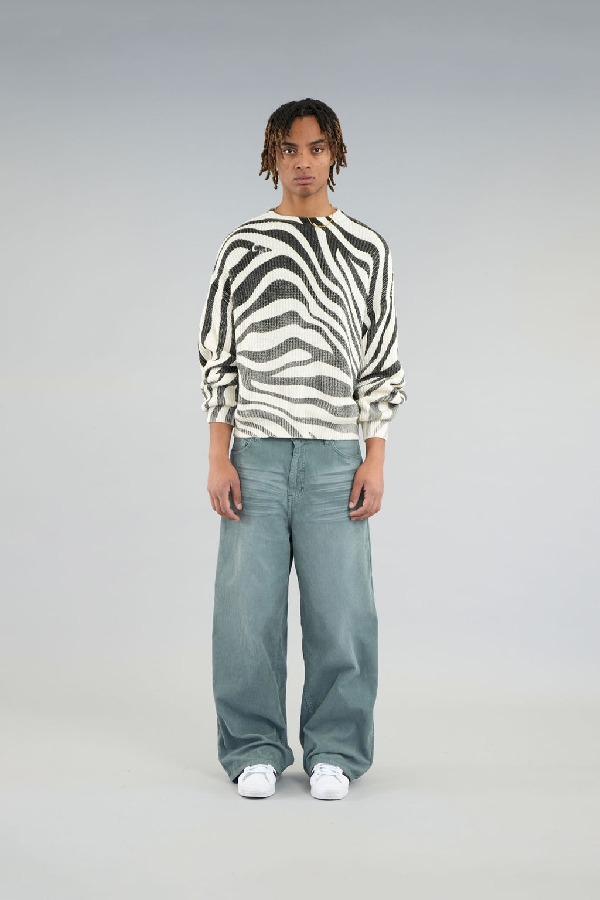 Scuffers Amore Knit Knitwear Zebra | OCPWLQU-03