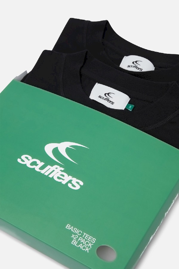 Scuffers Basic T-Shirt Pack T-Shirts Black | BMVADLX-71