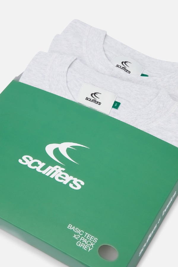 Scuffers Basic T-Shirt Pack T-Shirts Grey | DUAZGNT-45