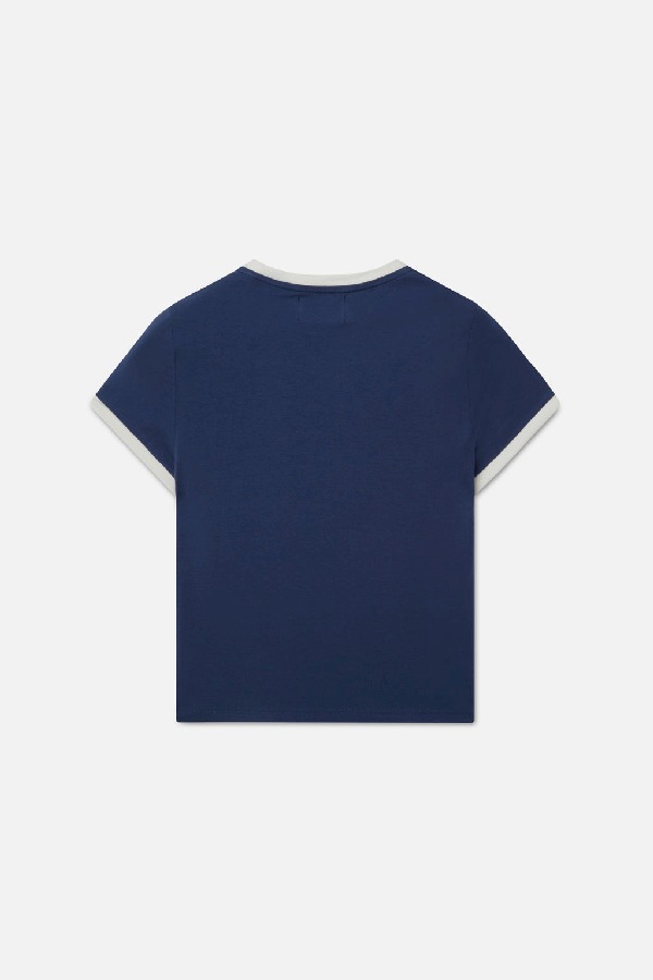 Scuffers Block Top T-Shirts Dark Blue | WLCBXAY-59