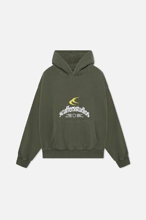 Scuffers CFW Hoodies Green | POYJLHN-85