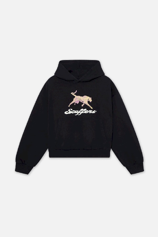 Scuffers Cheetah Hoodies Black | DHJEVMC-84