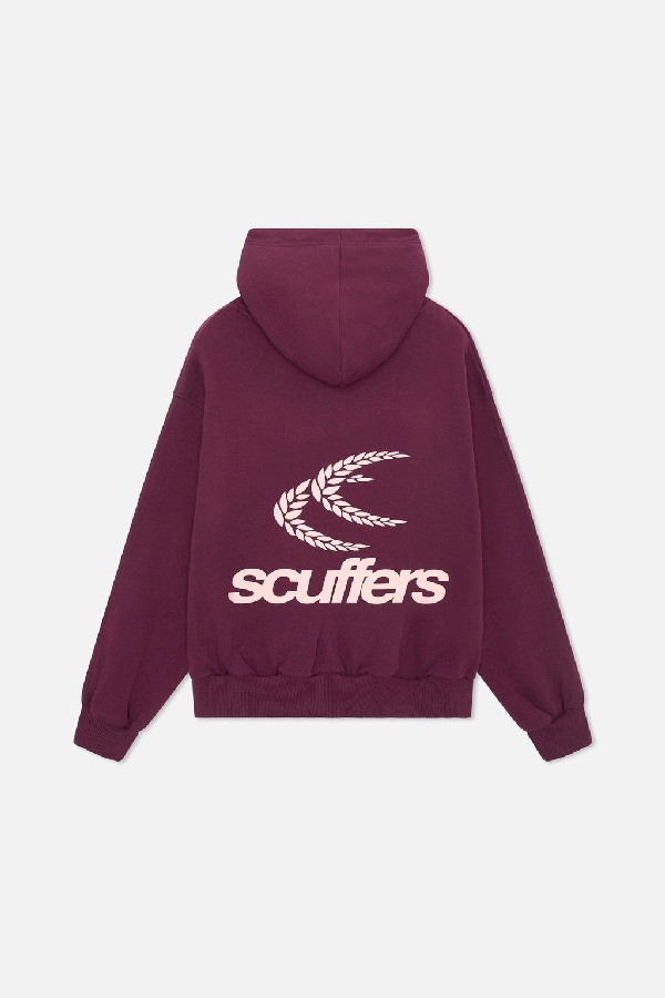 Scuffers Chester Hoodies Burgundy | ZBWEGMQ-83