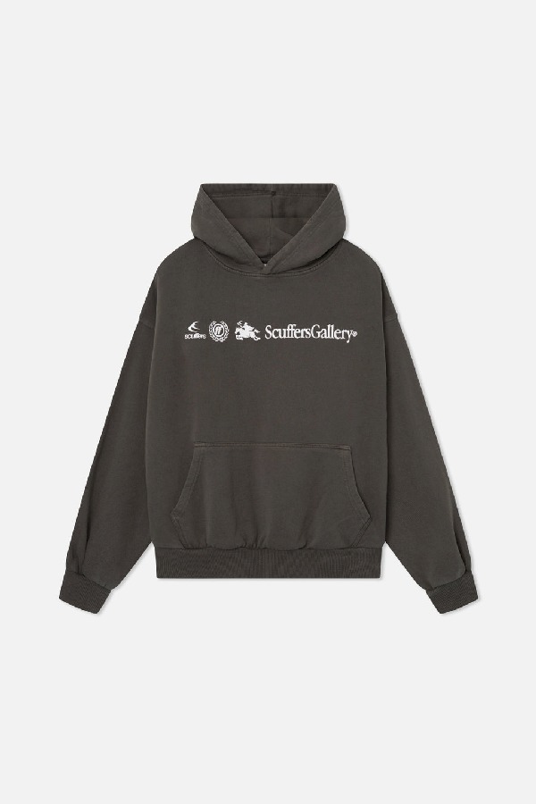 Scuffers Emblem Hoodies Black | KBOLEHD-71