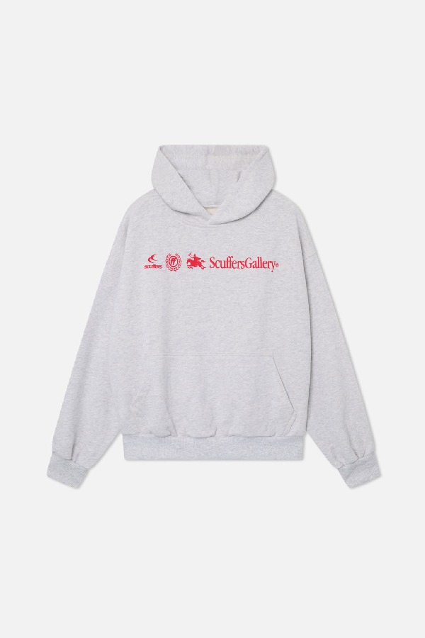 Scuffers Emblem Hoodies Light Grey | TROKFJM-51