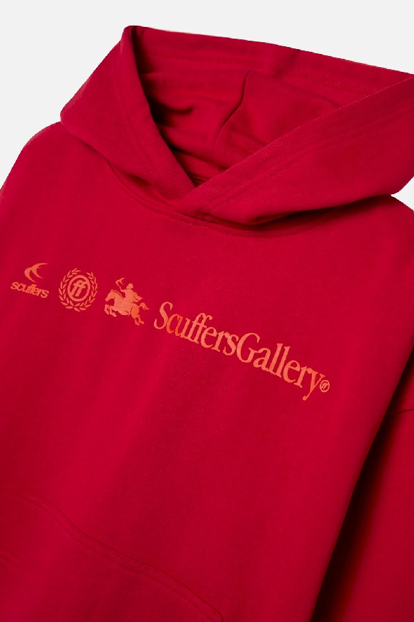 Scuffers Emblem Hoodies Red | FLRZQAH-32