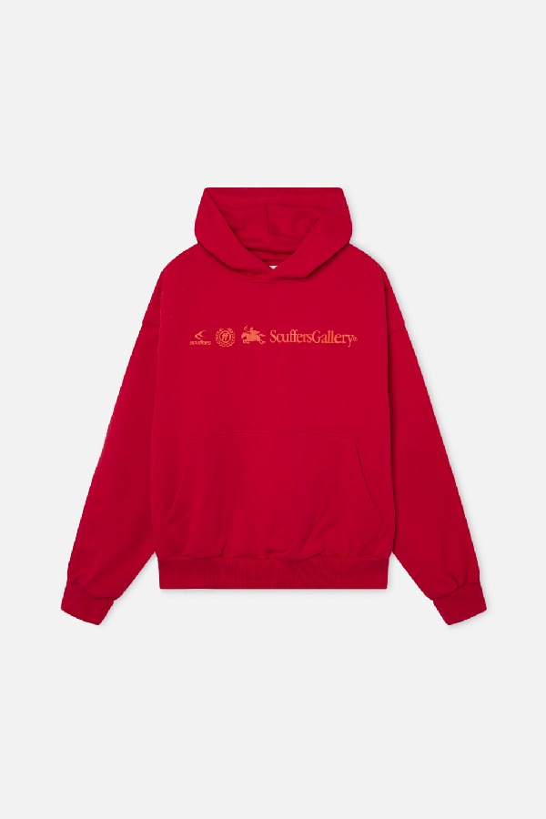 Scuffers Emblem Hoodies Red | FLRZQAH-32