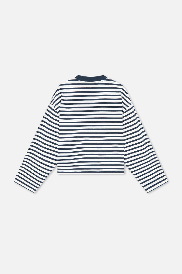 Scuffers Emblem Striped Longsleeve Long sleeve Navy | KREQFBP-38