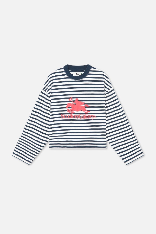 Scuffers Emblem Striped Longsleeve Long sleeve Navy | KREQFBP-38