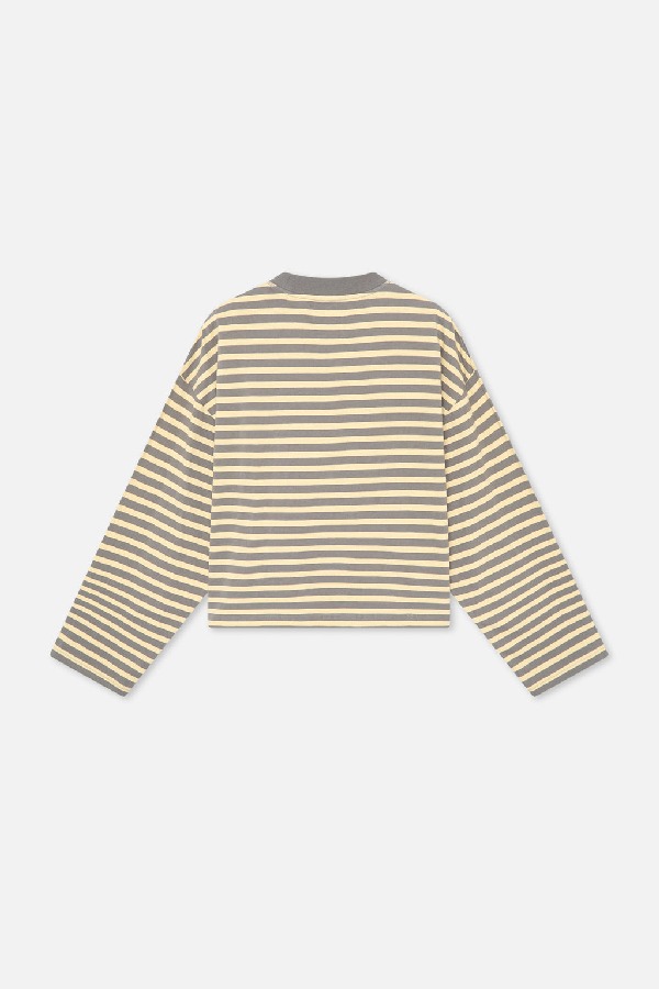 Scuffers Emblem Striped Longsleeve Long sleeve Yellow | QGCVINS-15