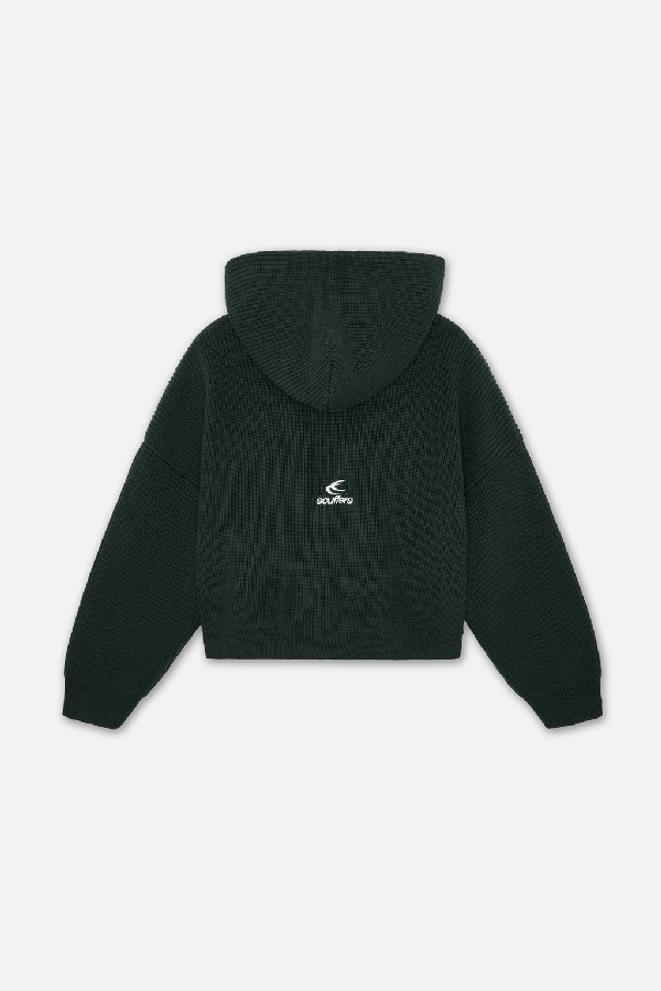 Scuffers Emblem Zipper Knit Jersey Green | OILAFTR-79