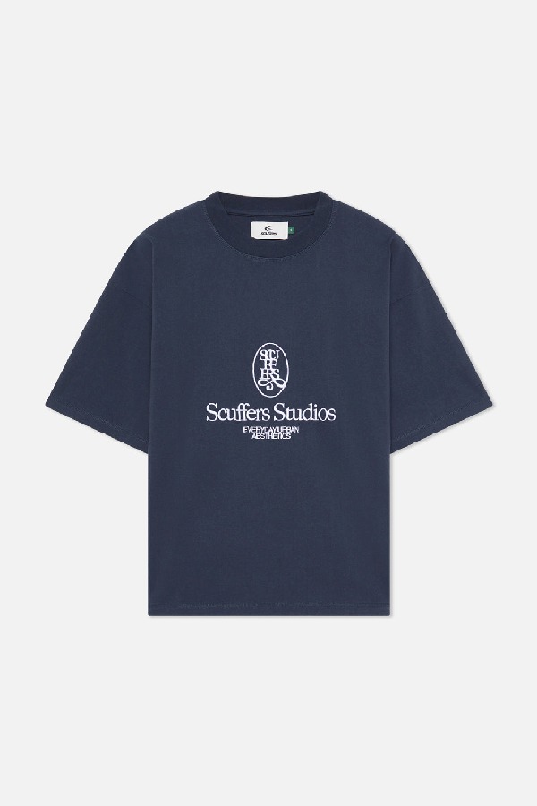 Scuffers Filigree T-Shirt T-Shirts Navy | TFINWVE-89